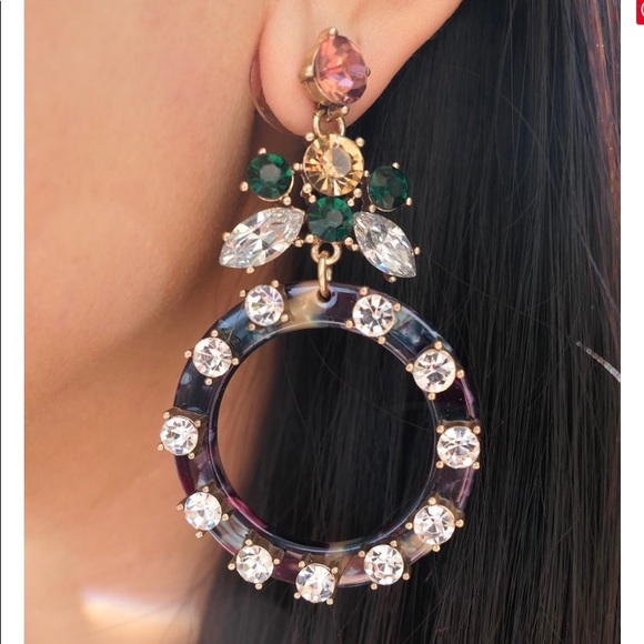 🎉HP🎉 Multi Color Rhinestone Earrings - Picture 2 of 5